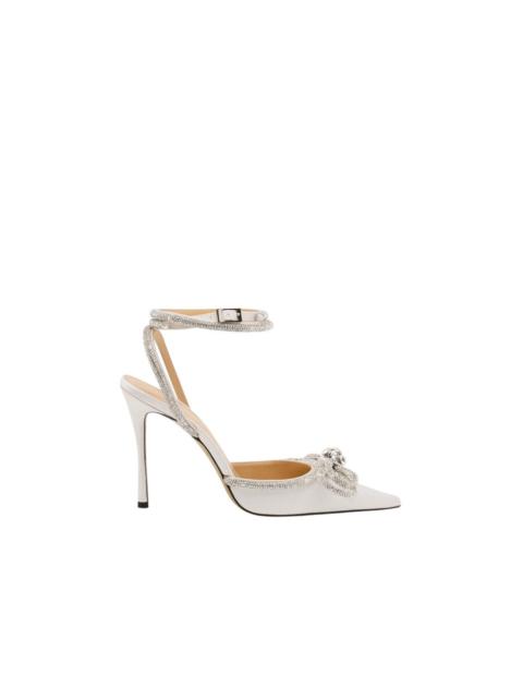 MACH & MACH Mach & Mach Adjustable Ankle Strap Satin Pumps, Brand Size 36 (US Size 6)