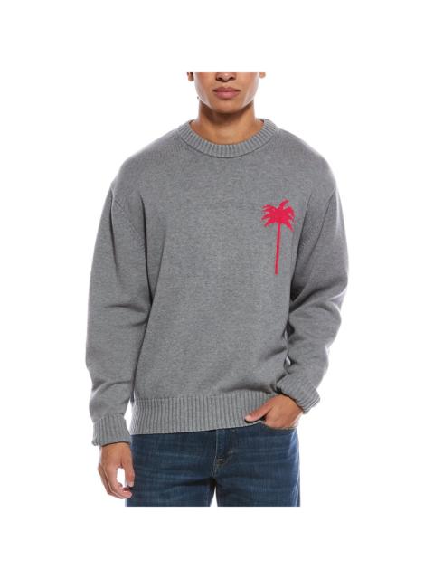 Palm Angels Palm Angels Back Palms Wool-Blend Crewneck Sweater