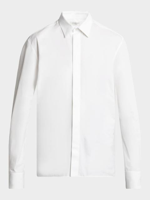 SAINT LAURENT Men's Solid Cotton Sport Shirt