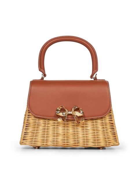 self-portrait Beige Mini Bow handbag