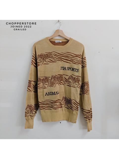 Other Designers Designer - Vintage PIA Animal Habitat Zebra Knitwear Sweater Jumper