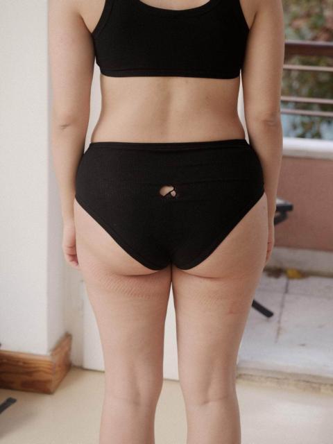 BASERANGE Tooth Highwaist Bell Pants - Fine Organic Cotton Rib