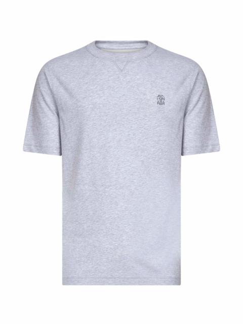 Brunello Cucinelli Grey Solomeo crest crewneck T-shirt