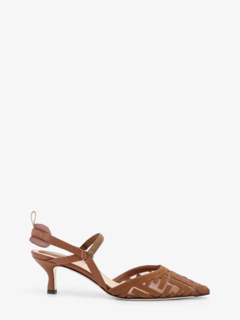 FENDI Fendi Colibri Mesh Pumps Brown Women