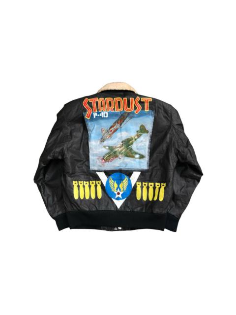 Other Designers Vintage Custom Hand Painted Leather Jacket