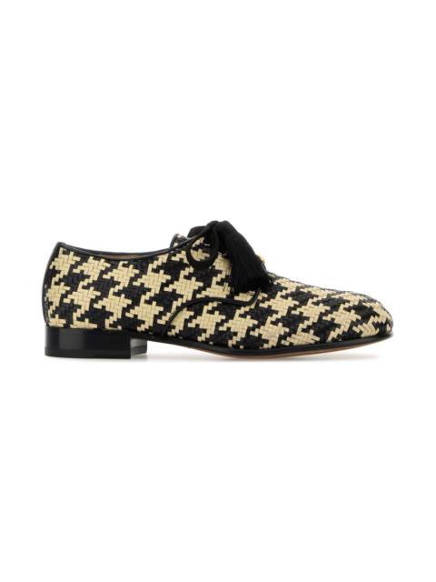 Valentino Two-tone Leather Vlogo Signature Lace-up Shoes