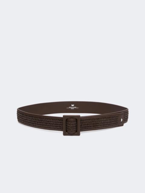 WEEKEND Max Mara Raffia effect belt - DARK BROWN