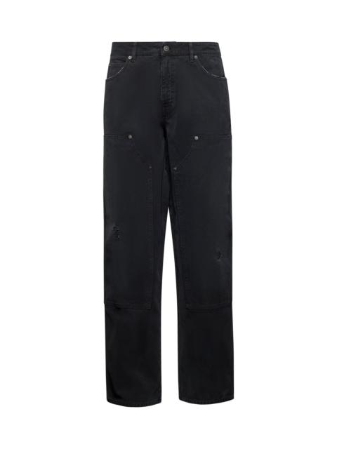 Golden Goose Golden Goose Men Black Denim Jeans With Patches