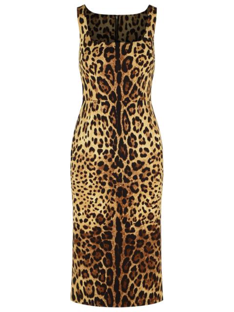 Dolce & Gabbana Dolce & Gabbana Leopard-print Silk Dress Brown