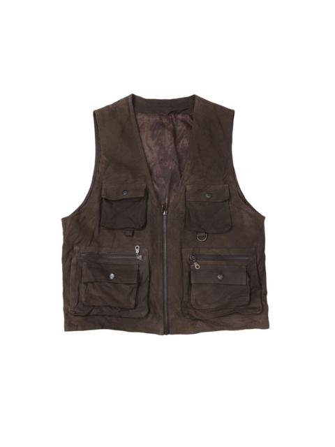 Other Designers Very Rare - UNBRANDED Suede Leather Tactical Vest
