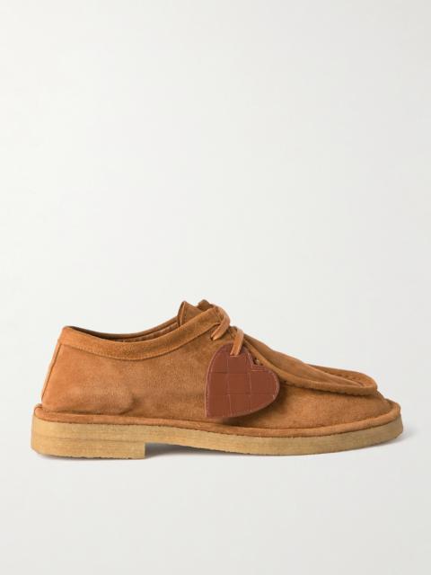 Bottega Veneta Intrecciato Leather-trimmed Suede Loafers