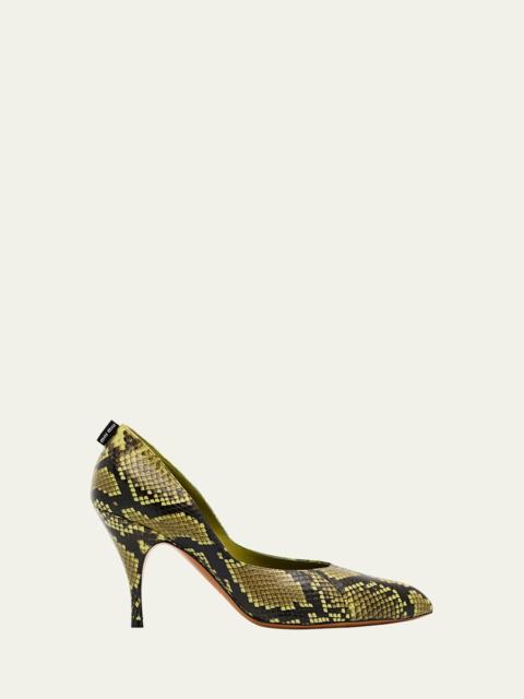 Miu Miu Python-Printed Leather Pumps