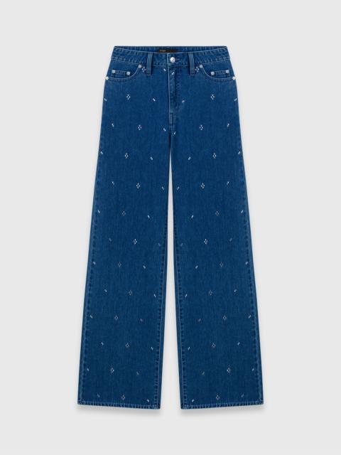 maje Wide jeans with rhinestones