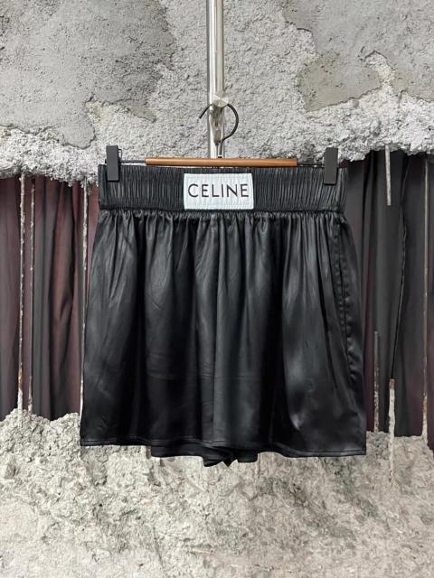 CELINE Celine Black Silk Satin Boxer Shorts