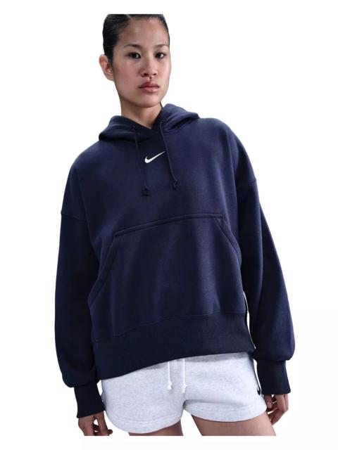 Nike Women's Sportswear Phoenix Fleece Over-Oversized Pullover Hoodie -Navy