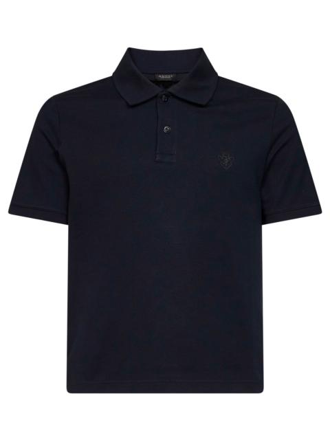 GUCCI Gucci Men Blue Cotton Pique Embroidered Polo Shirt