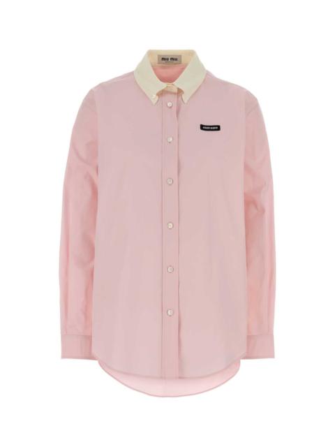Miu Miu Miu Miu Women Pink Poplin Shirt