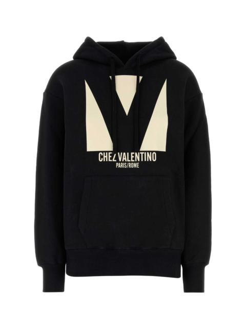 Valentino Valentino Garavani Women Black Cotton Sweatshirt