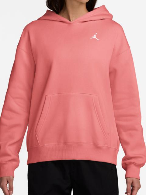 Jordan Brooklyn Fleece Hoodie in Pink Salt/White at Nordstrom