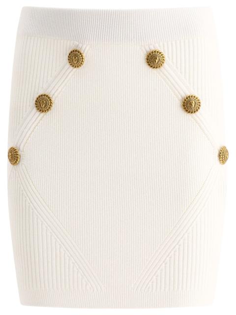 Balmain Balmain Women Knitted Skirt With Buttons