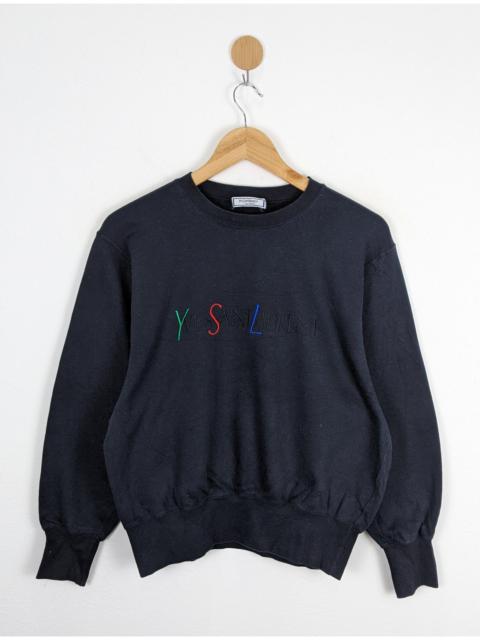 SAINT LAURENT Yves Saint Laurent YSL Colourblock spellout sweatshirt