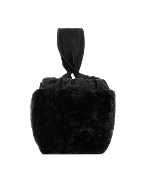 Jil Sander Jil Sander Black Shearling Clutch