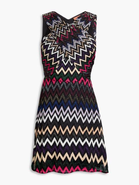 Missoni Metallic crochet-knit mini dress