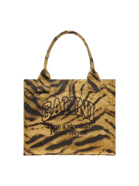 GANNI Zebra Print Large Easy Shopper