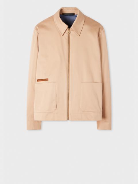 Paul Smith Tan Stretch Cotton-Twill Short Zip Jacket