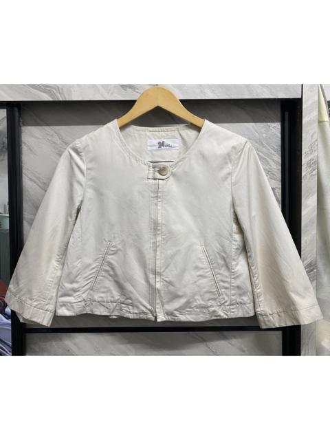 ISSEY MIYAKE Issey Miyake 24 Issey Miyake "SAMPLE" Cropped Jacket Cream