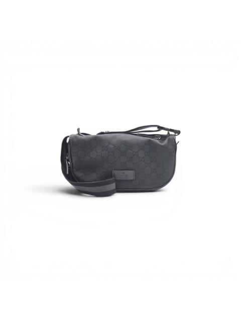 GUCCI GG Monogram Nylon Belt Bag Fanny Pack Black 449182