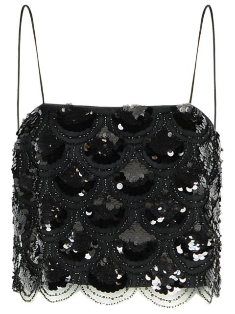 Rotate 'Sequin' Black Polyester Top Women