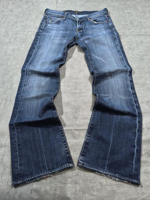 7 For All Mankind 7FORALLMANKIND DISTRESSED LOWRISE BOOTCUT JEANS