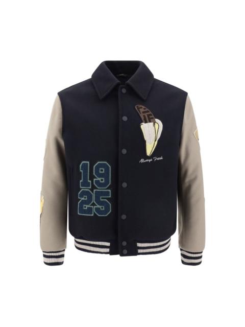 numbers-motif bomber jacket