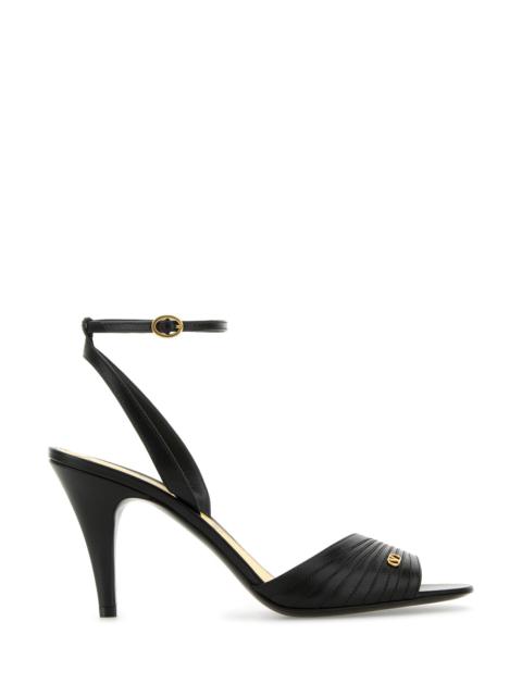 Valentino Black leather Ladycrush sandals