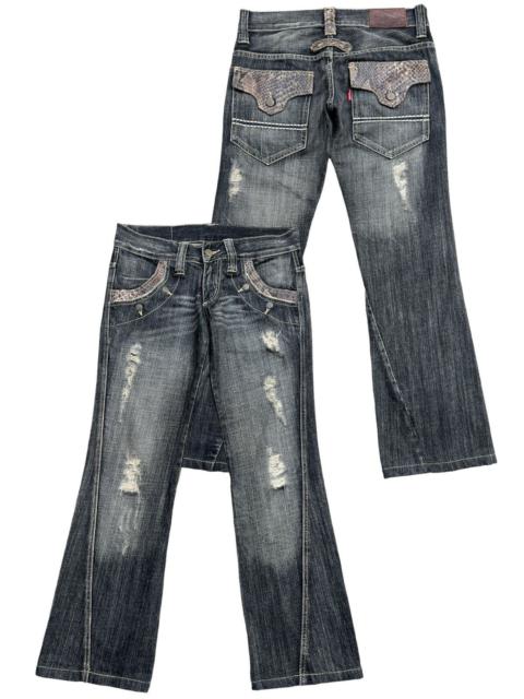 Other Designers Tornado Mart - TornadoMart Japan Distressed Lowrise Flare Denim Jeans 33x31