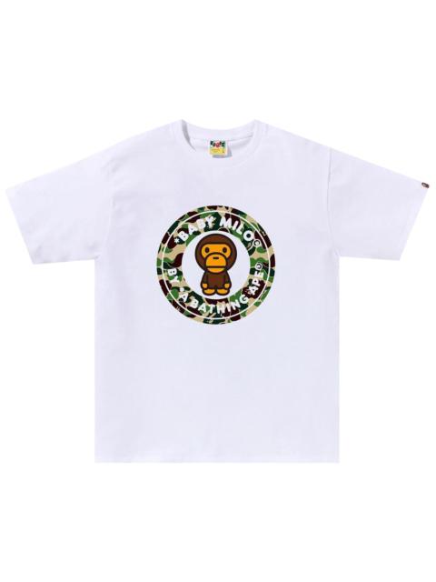 A BATHING APE® BAPE ABC Camo Milo Busy Works Tee 'White/Green'