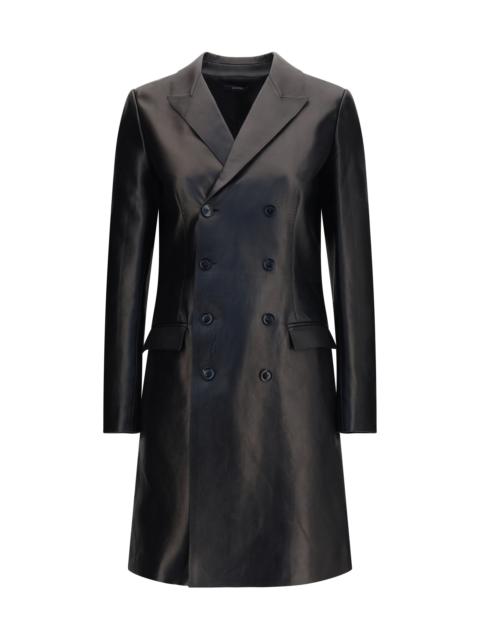 TOM FORD Tom Ford Double-breasted Lambskin Coat Black