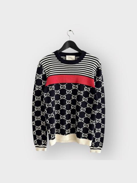 STEAL! 2018 Gucci GG Stripes Monogram Sweater