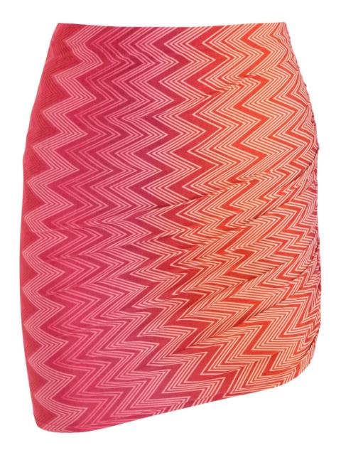Missoni Missoni Zigzag-printed Lamé Mini Skirt