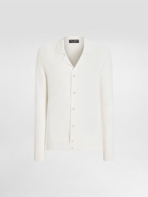 Dolce & Gabbana Cotton openwork-knit shirt