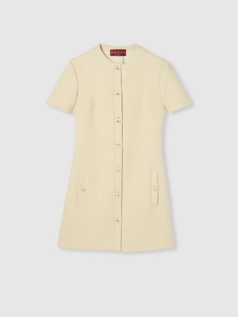 GUCCI Textured wool tweed dress