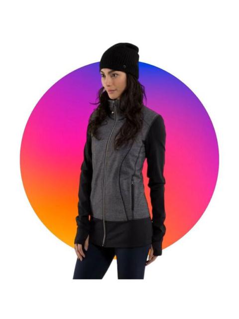 Other Designers lululemon athletica - Lululemon Women’s Asana herringbone zip up jacket Gray/ Black Size S