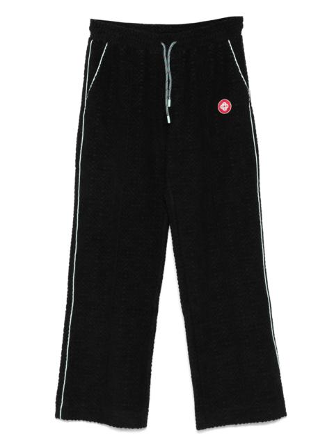 CASABLANCA embroidered-logo straight-leg trousers