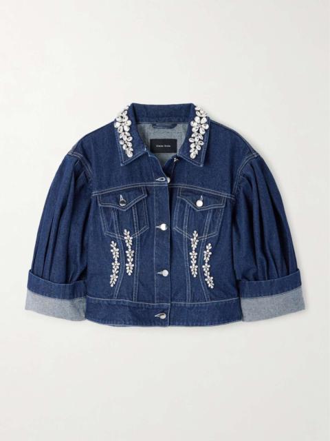 Turbo embellished denim jacket Indigo