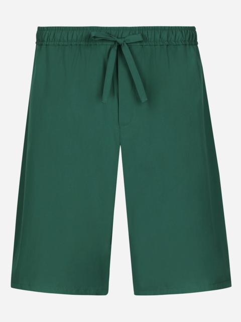 Dolce & Gabbana Cotton jogging shorts with logo tag