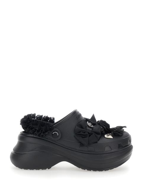 BALENCIAGA Balenciaga Women 'Jibbitz X Crocs' Black Mule With Logo Plaque And Applications In Rubber Woman