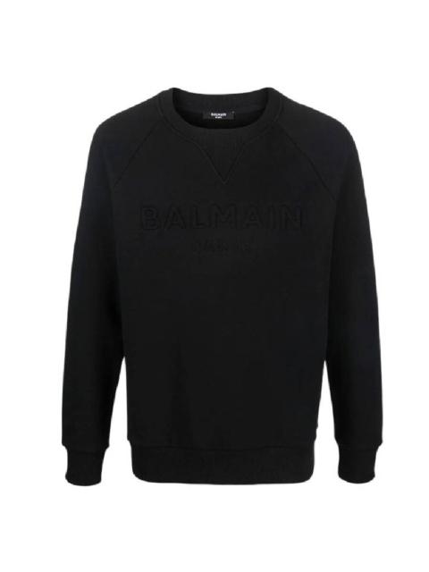 Balmain Balmain Logo Embossed Cotton Sweatshirt, Size Small