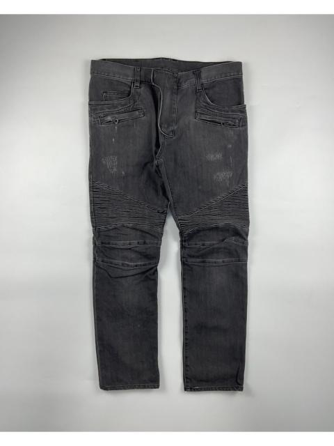 Balmain Balmain Distressed Biker Jeans
