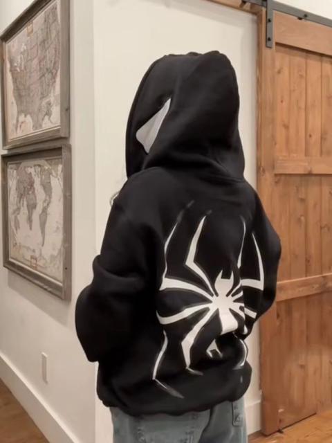 Japanese Brand - Y2KSpider Web Unisex VHoodie